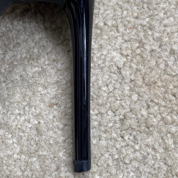 Open-toed faux suede camo ankle-strap shoe, size 7.5 - Picture 10 of 11